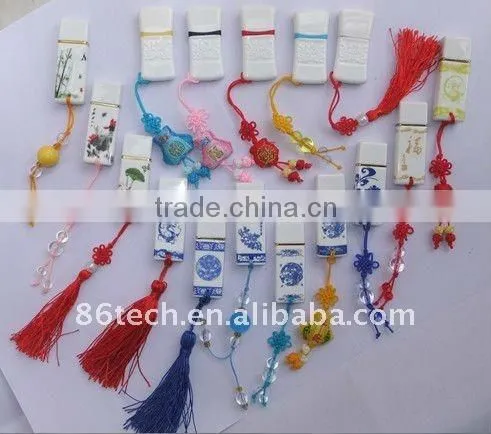 China style christmas gift usb ceramic usb flash drive 2.0