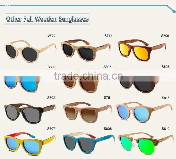 Custom Wood Sunglasses Customized Glasses Wooden Bamboo Logo CE FDA
