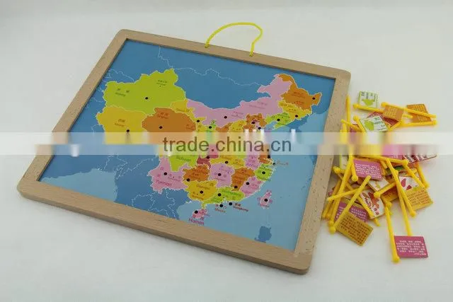 Kids wooden educational toys and map puzzles games