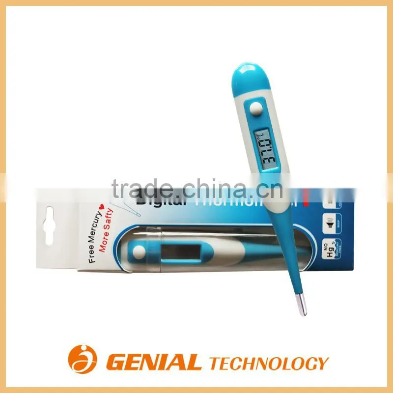 Practical Digital Thermometer, LCD Display for Oral Armpit Rectum use Waterproof High accuracy Automatic Off fast reading