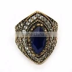 Best Deal Today Finger Ring !! Blue Onyx_White CZ 925 Sterling Silver Jewelry, Silver Jewelry India, Silver Jewelry Wholesaler