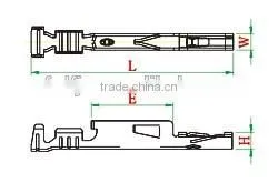 Phosphor bronze male terminal for wire