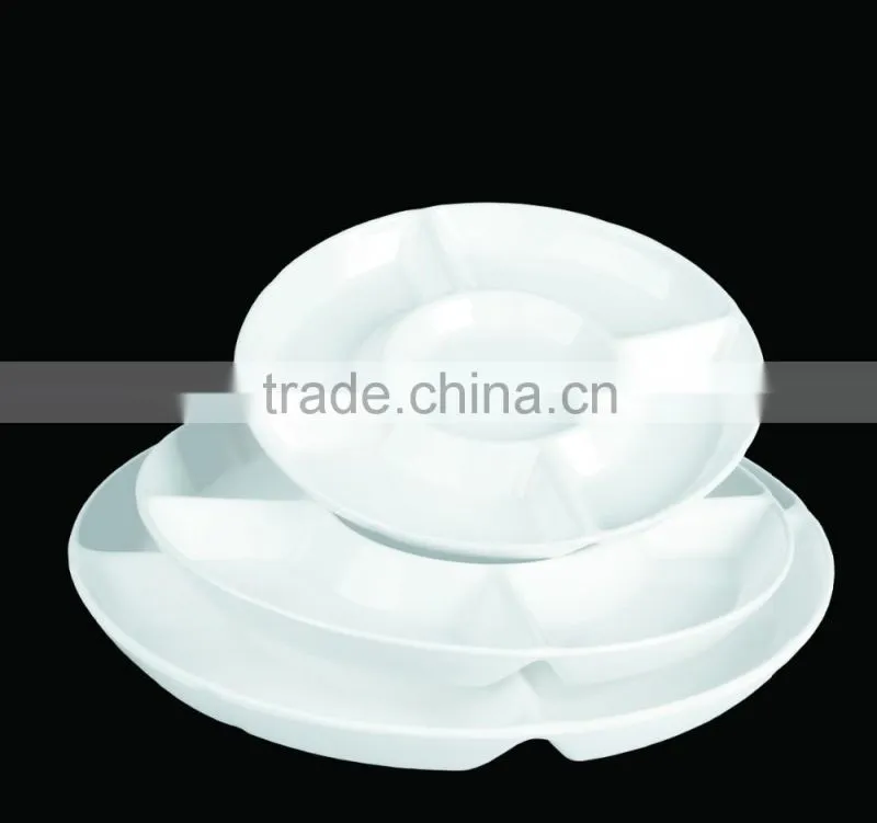 Melamine assorted cold dish and nuts platter with five compartments