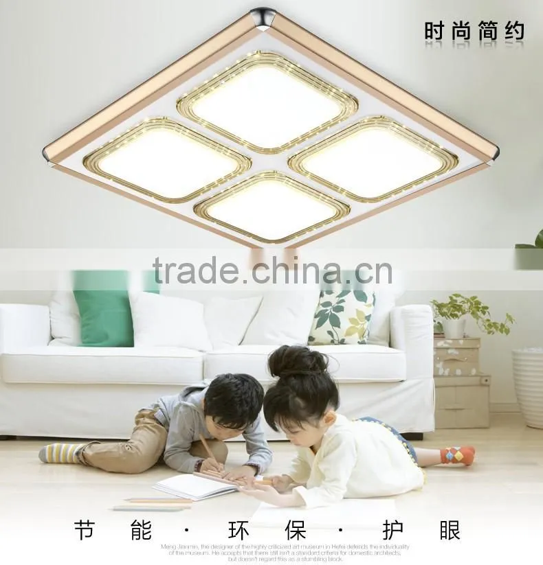 Square aluminum acrylic ceiling mount led lighting, house living ceiling light