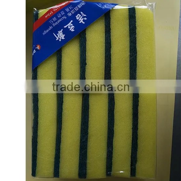 Cleaning sponge combine with sourcing pad
