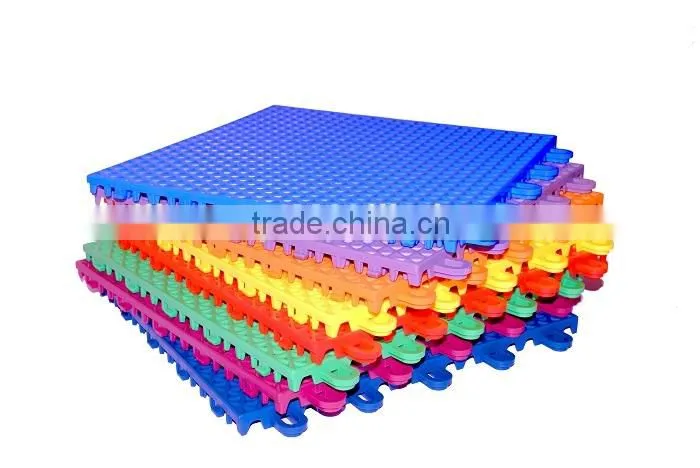 Environment-friendly PVC plastic indoor&outdoor interlocking assembly sports flooring for tennis court filed LE.PZ.001