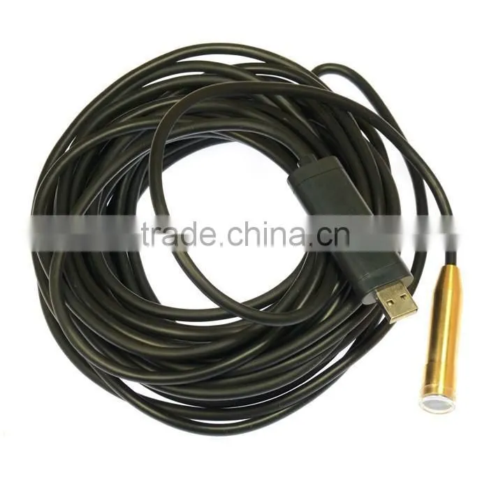 10M USB Cable Length Classic copper head industrial Endoscope 14.5mm Lens USB Endoscope 4 LED IP67 Waterproof Camera Endoscope