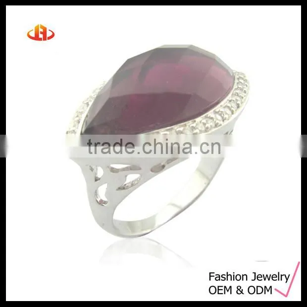 Shining Silver Gemstone Ring For Women