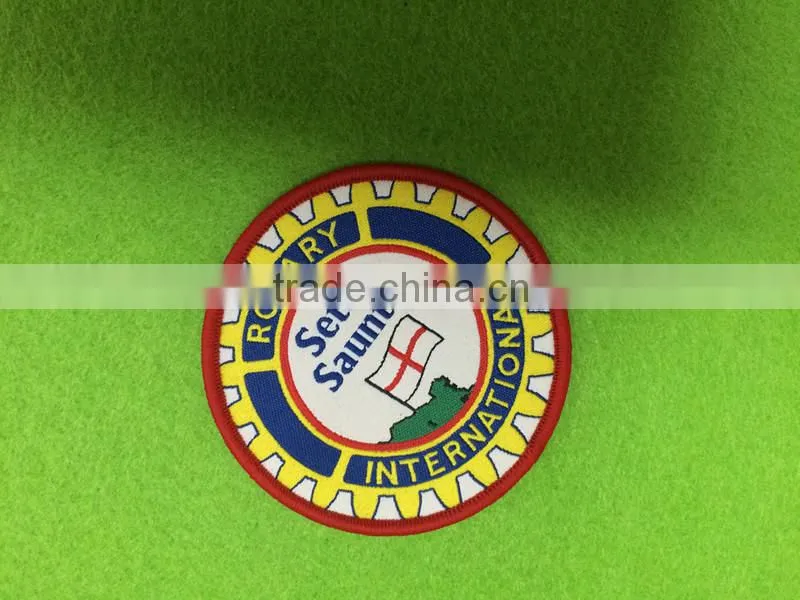 Round high quality & durable logo woven patches