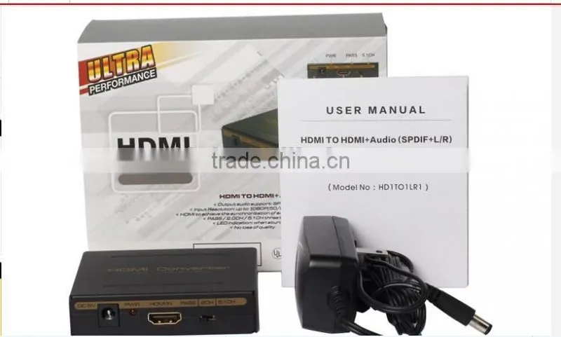 HDMI Audio Extractor with Toslink and L&R Audio