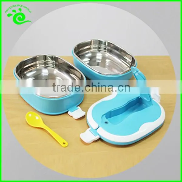 Double-layer PP Stainless Steel Lunch Box Food Thermo Container