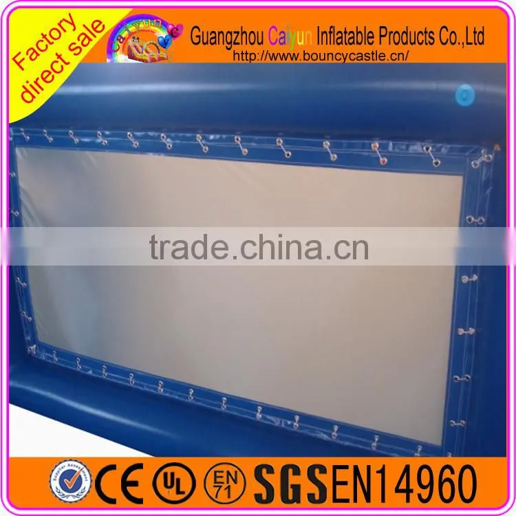 Commercial Used Inflatable Blue Movie Screen for sale