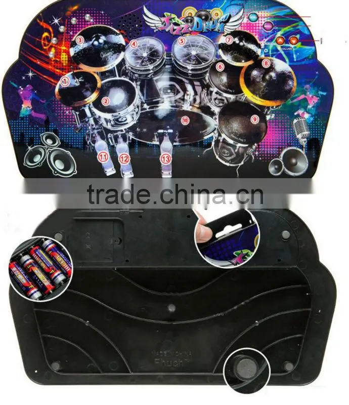 id-11381501 portable toys drum newest multifunctional touchable drum set with flashing lights