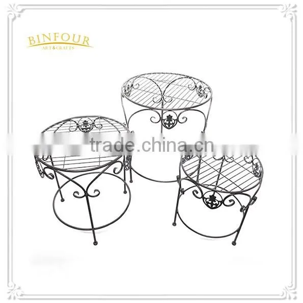 3 sets decorative metal plant stand planter holder