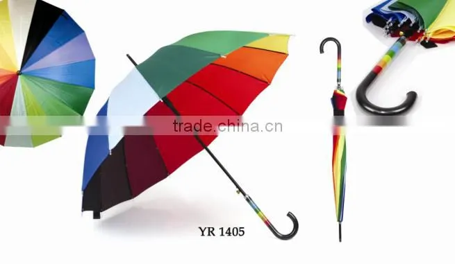 14colors promotional rainbow mini golf straight couple umbrella