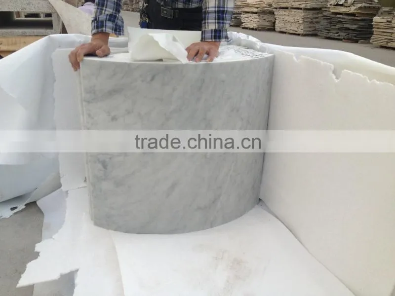 carara white marble columns
