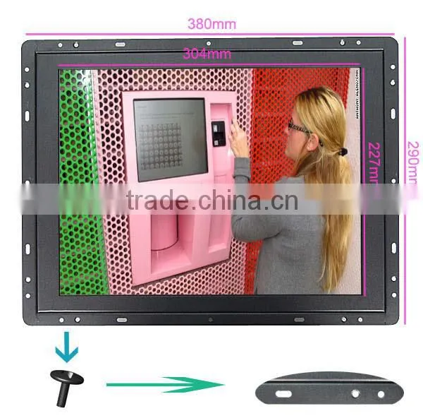 15 inch in dash vga touch screen monitor