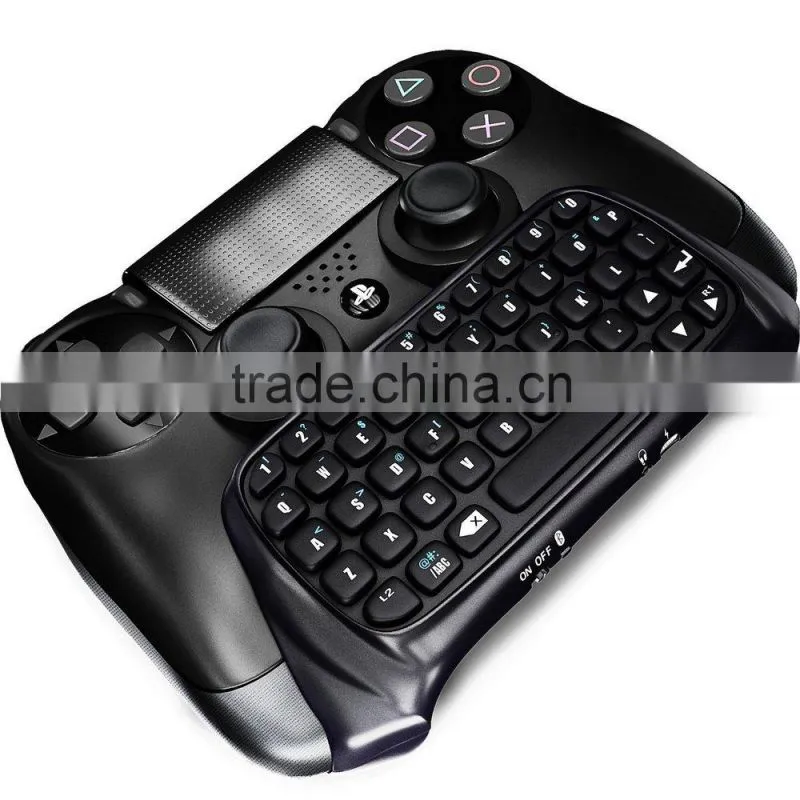 propshiping Black Bluetooth Mini Wireless Chatpad Message Keyboard for Sony Playstation 4 PS4 Controller Gmaepad