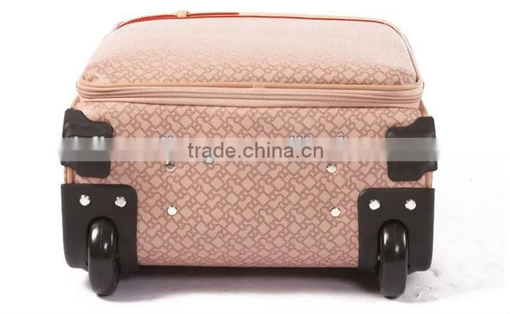 Cabin size soft luggage suitcase rolling trolley bag