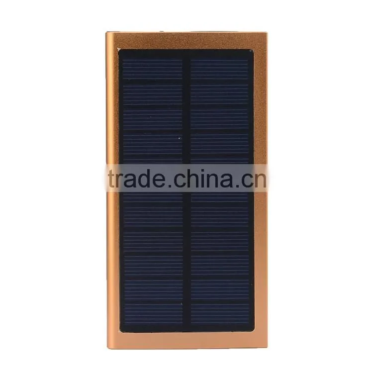 Best solar panel battery 8000mah power bank with flashlight
