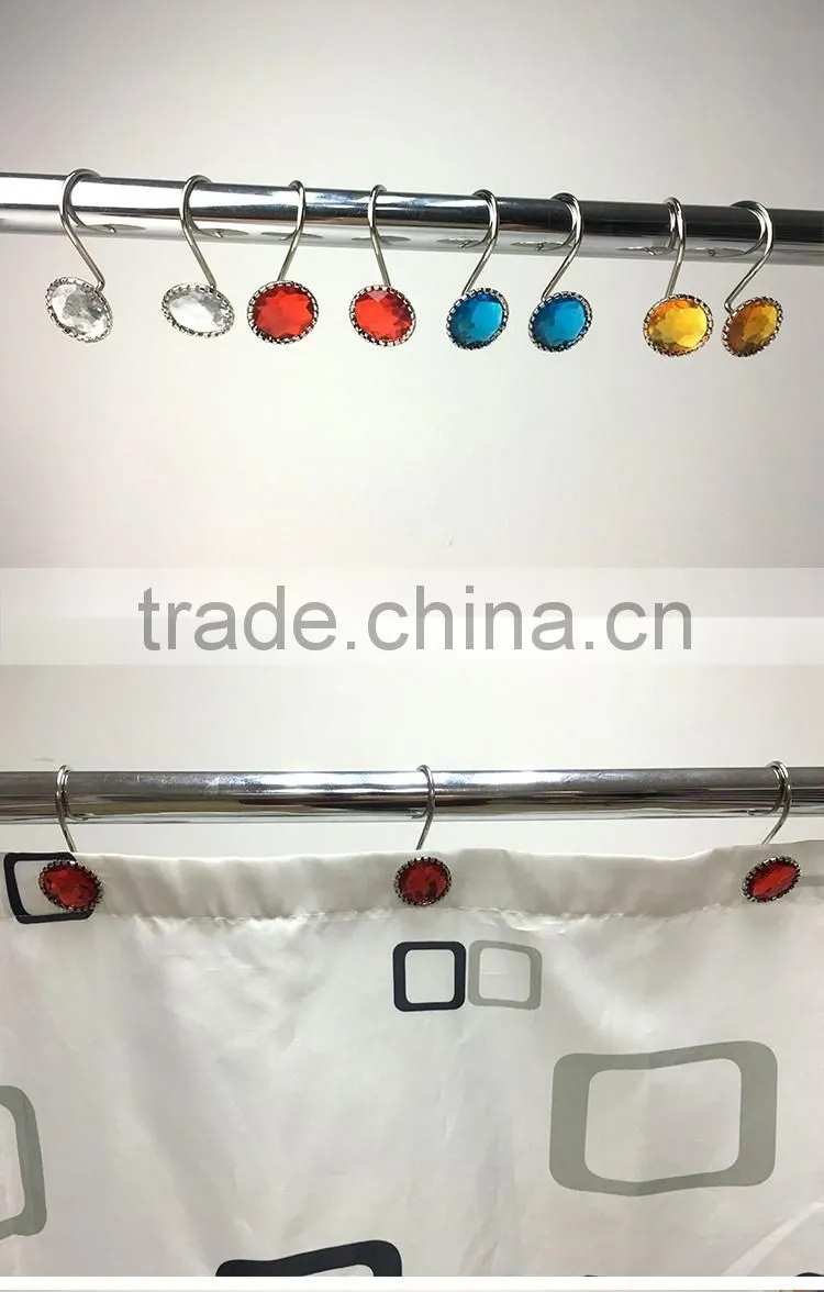 Shower Curtain Hooks/Acrylic shower curtain rings/colorful acrylic rings