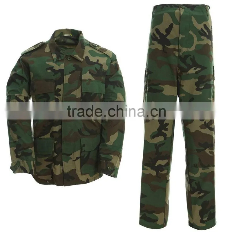 Wholesale woodland camouflage bdu military uniform