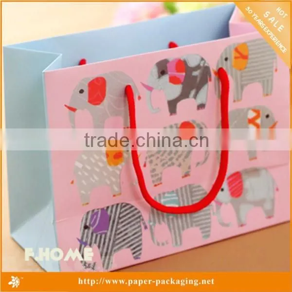 Popular hand paper bag with logo print