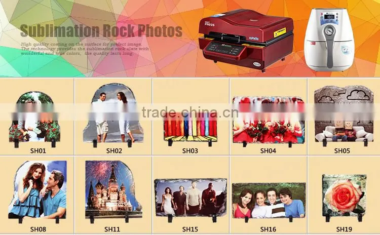Sunmeta factory directly 3D sublimation blank rock photo SH25 20*20cm