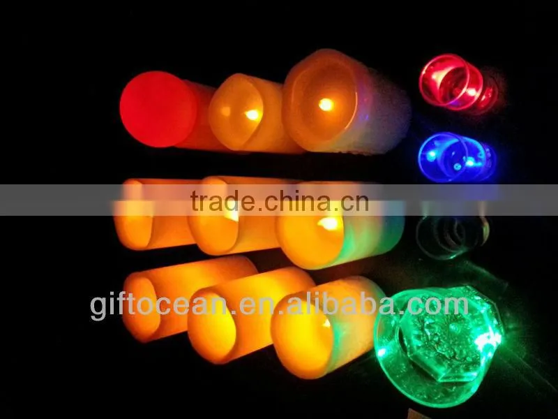 D80*H80mm paraffin pillar electronic swinging Christmas LED candles gifts