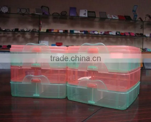 .Plastic container,3pcs same plastic container together with 1 lid