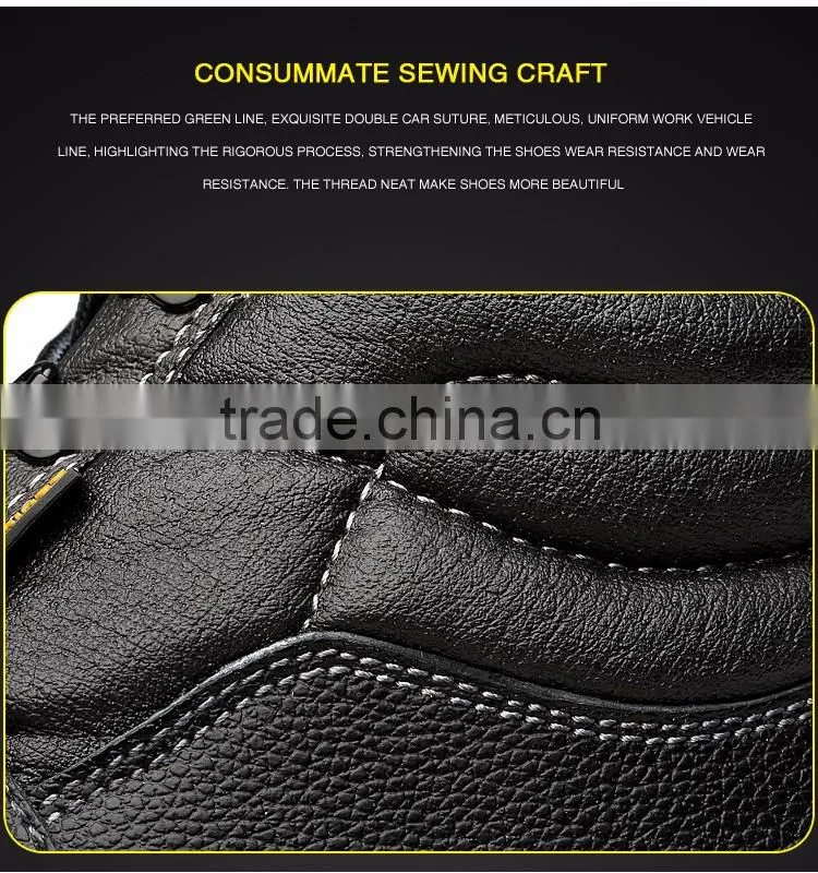 cheap leather safety shoes with steel toe and steel plate