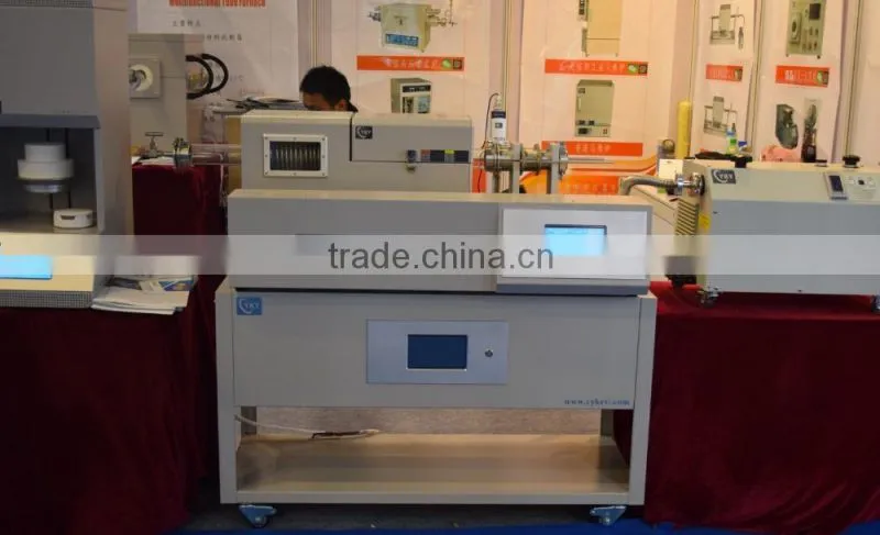 Laboratory 1200C horizontal vacuum quartz tube furnace/tube furnace with touch controller