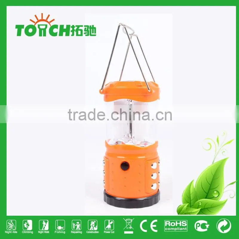 Ball Bulb ABS Plastic Lantern Light Fashion New Design Orange Camping Lamp with Inner Battery and Charger