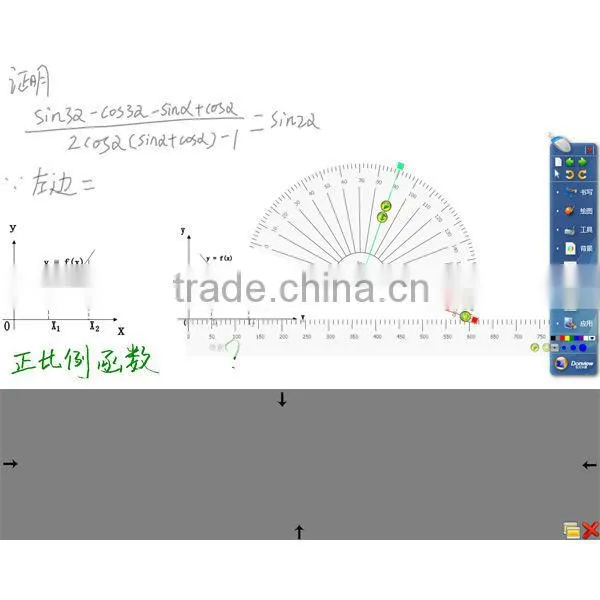 Flexible whiteboard, interactive whiteboard for education (16:10)