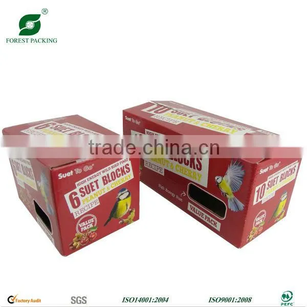 COLORED CORRUGATED CARDBOARD BOX FOR BANK BUDDY