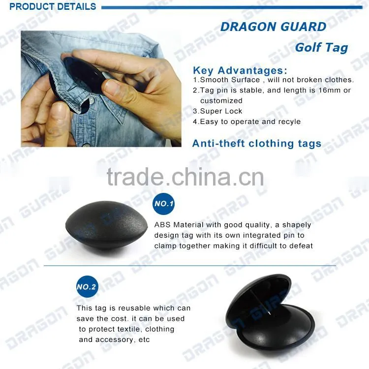 Clothing Retail RF/AM Anti-theft EAS Golf round tag