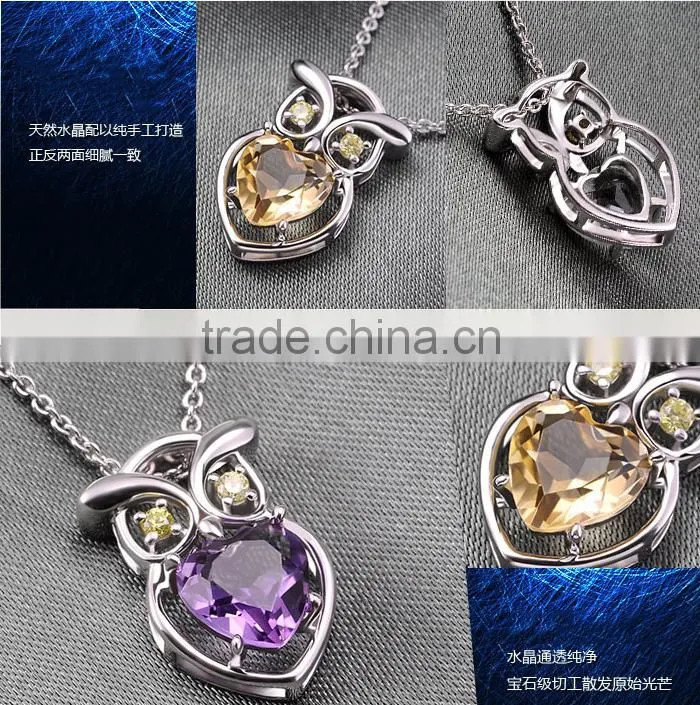 Large Couple Crystal Diamond Pendants ,Zirconia 925 Sterling Silver Cross Pendant