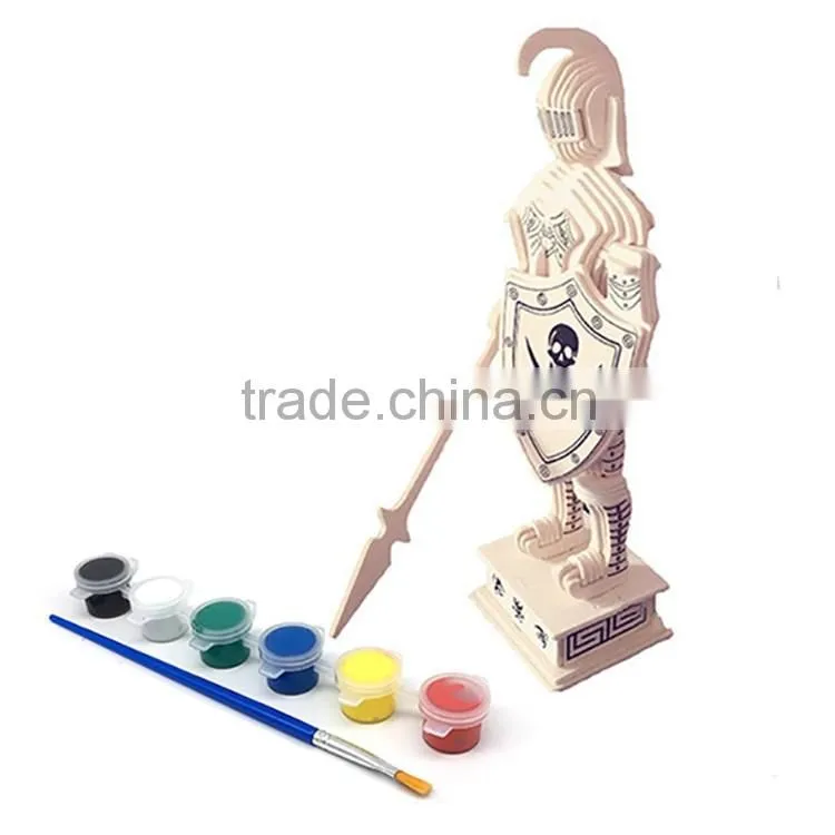 3d Wooden puzzle imperial knights for educational toy