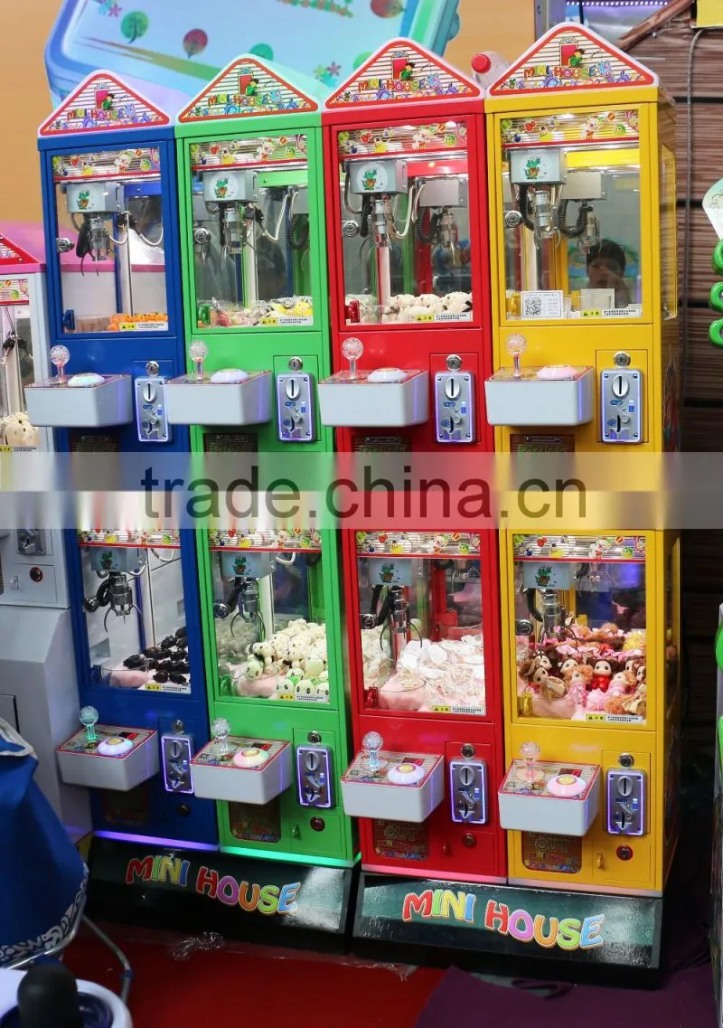 New Design Mini House 4 Parts of Claw Crane Machine Arcade Game for Gift Coin Selector Game