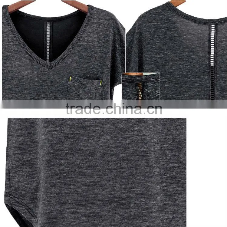 Best selling casual women's t-shirt korea(YCT-B0208)
