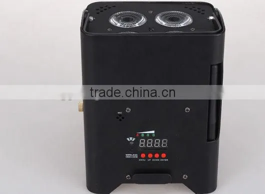6 in 1 battery power & wireless DMX led flat led par can