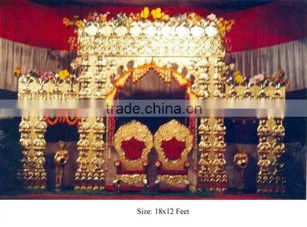 New hot gold indian wedding mandap designs at wedding and event decorate