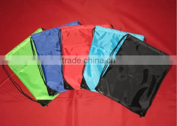 Factory direct sale cheap drawstring bag with front zipper pocket china supplier