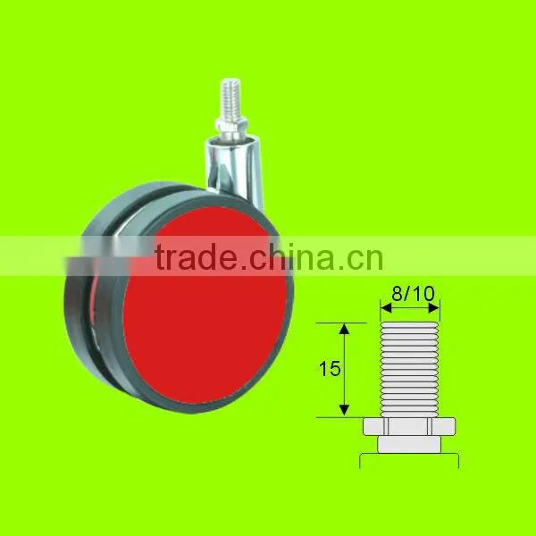 With 8 automatic production lines Plastic+zinc alloy thread stem furniture caster(FC4211)