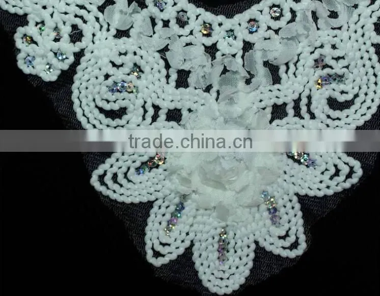 Chiffon Embroidery Crochet Guipure Lace Collar