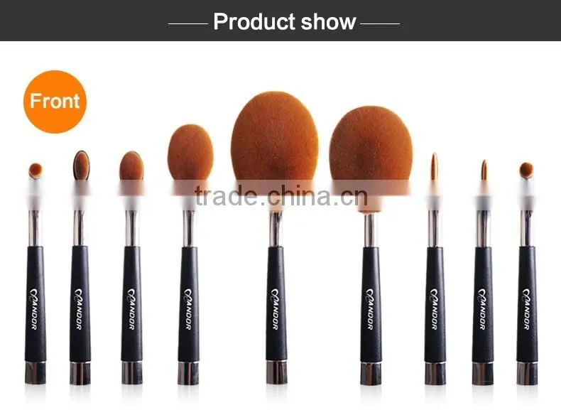 New arrival 9 piece cosmetic makeup brush set can make your own brand