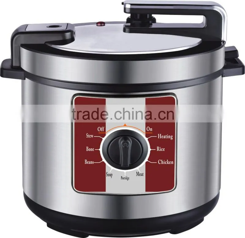 2015 basic kitchen time presetting 5L 6L stainless steel housing multi functions mechanical mini electric pressure cookers