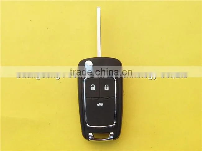 Flip key shell for Chevrolet Cruze remote key case fob 3 buttons