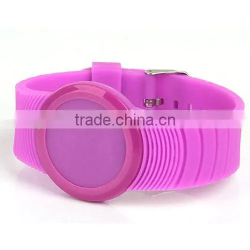 Women men Waterproof Touch Screen LED Digatal Silicone Jelly Watch Student Boy