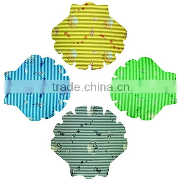 Foot shape Fancy Bath mat pvc foam washable Anti-slip bathroom carpet
